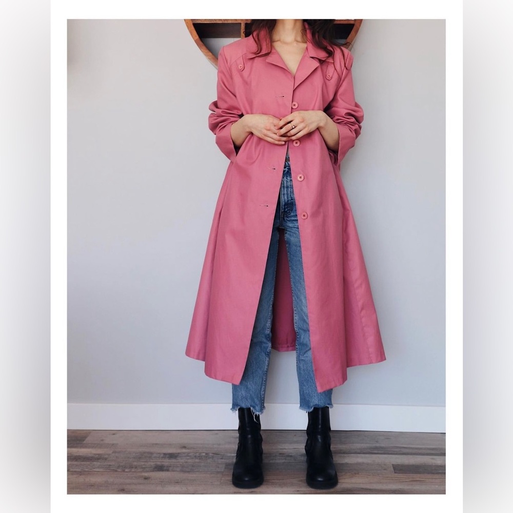Women's Pink Trench Coat